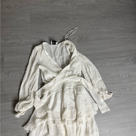 Elegant White Wrap Dress